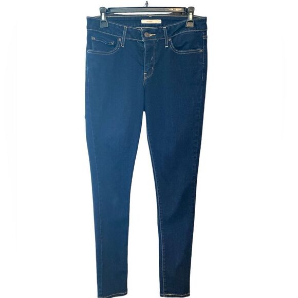 Levi’s Sz 28 Blue Denim Dark Wash 711 Skinny Jeans - Picture 1 of 8